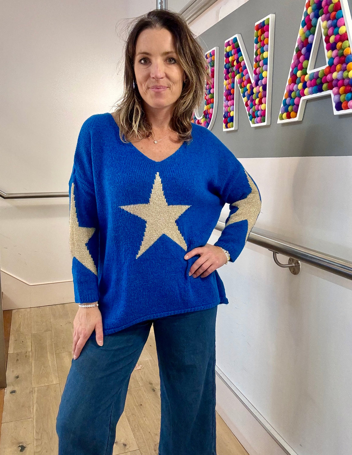 Sparkle Star Knitted Jumper