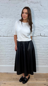 The Harriet Vegan Leather Skirt