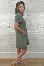 Fiorella Crochet-Trim Pocket Dress
