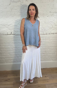 Cotton & Linen Mix Sleeveless Top