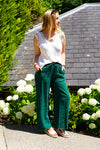 100% Linen Drawstring-Waist Trousers