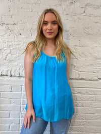 Silk Vest Top with Silver Heart Charm