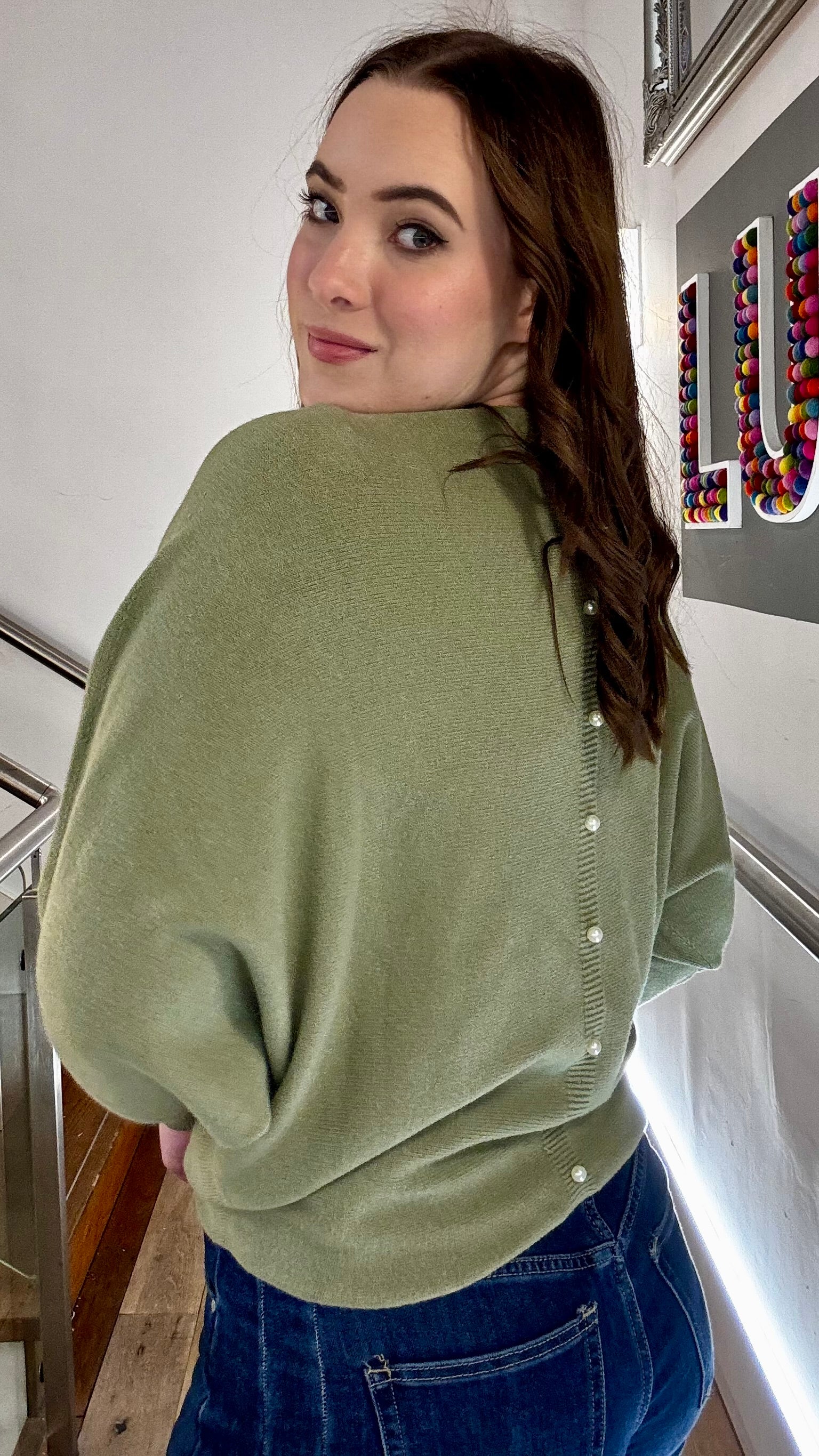 Selah Pearl Back Jumper