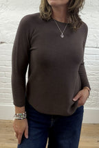 Phoebe Curved Hem Round Neck