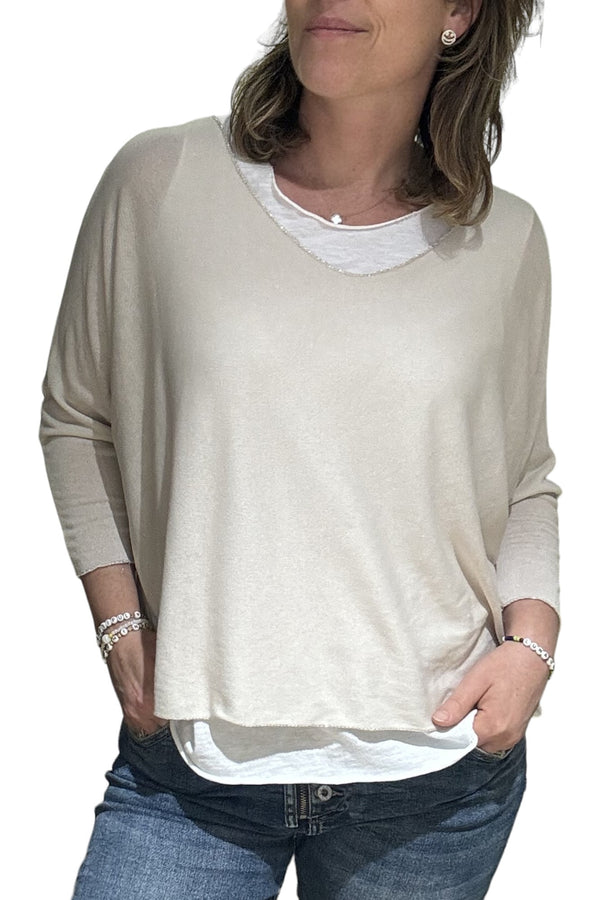 Layered V-Neck Top