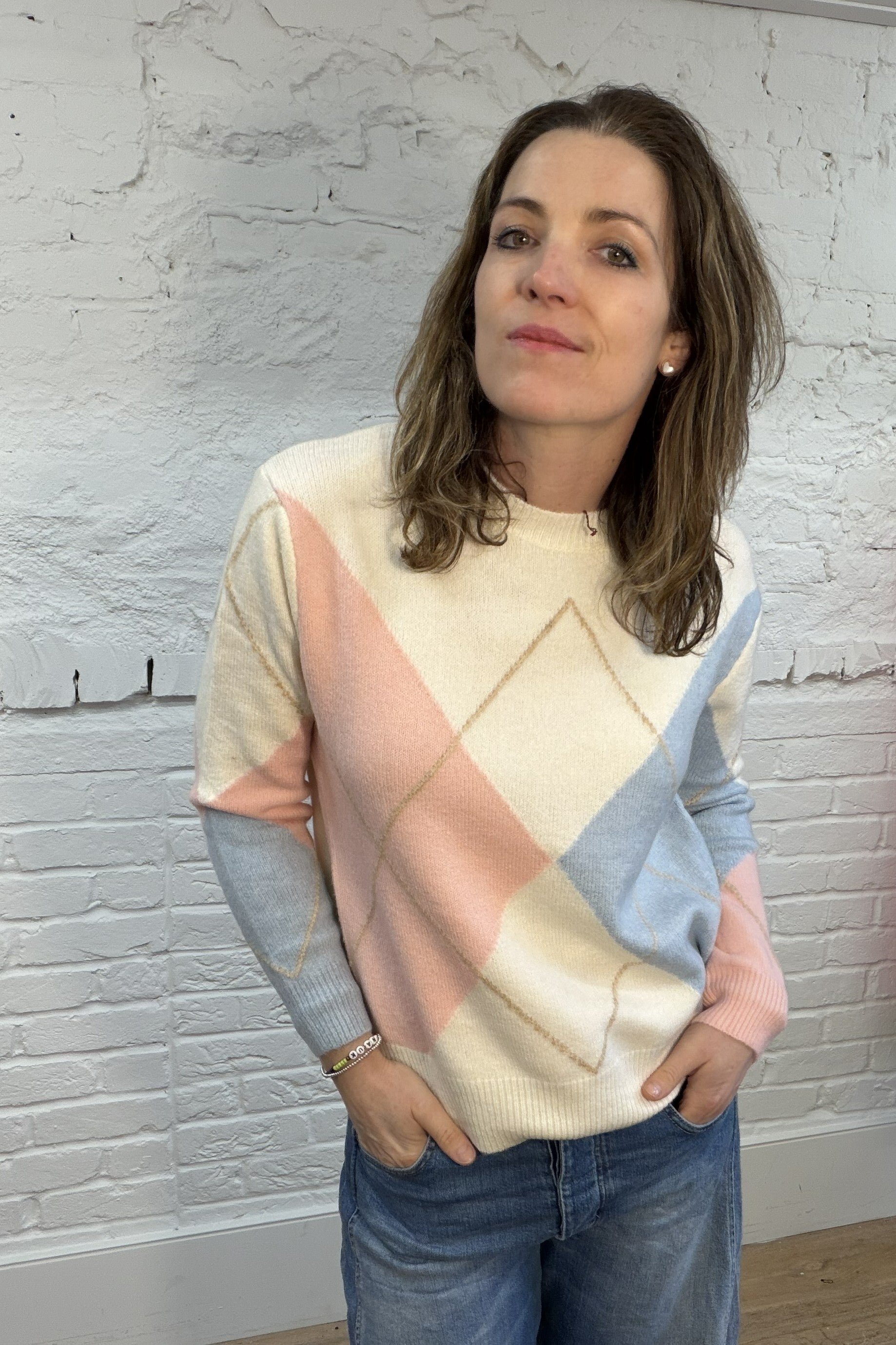 Innes Diamond Knit Jumper