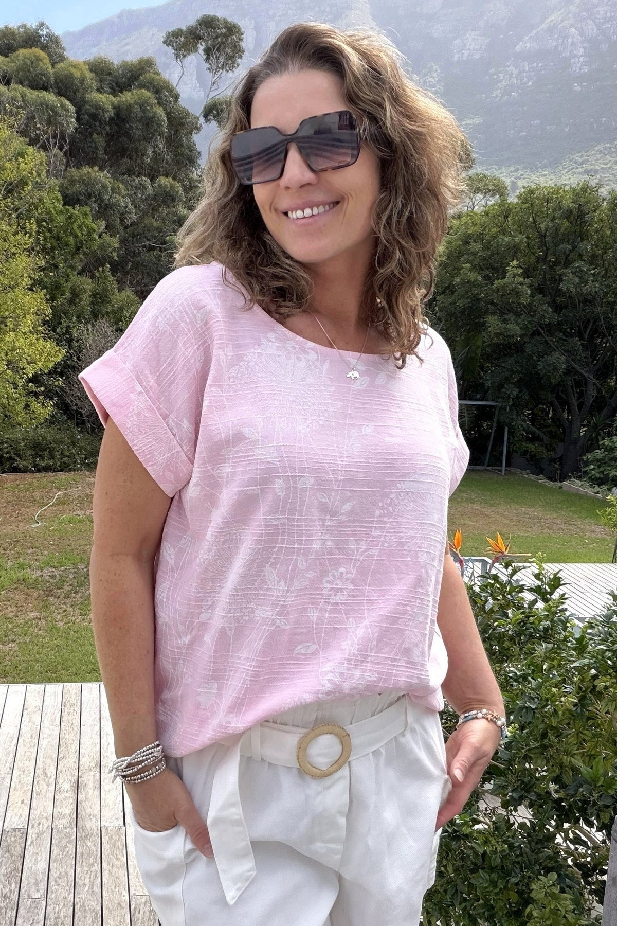 Thalia Cotton Linen Blend Top