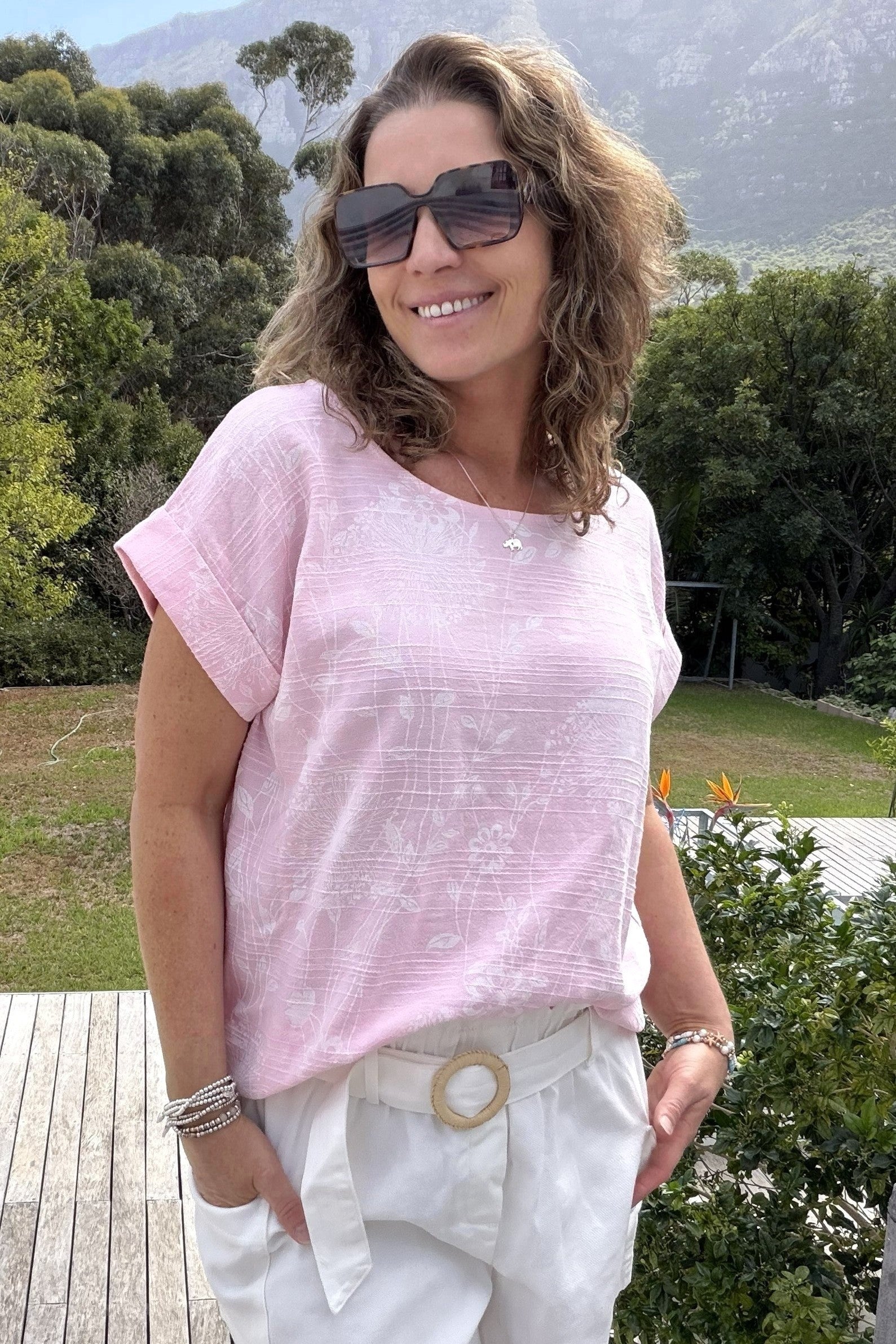 Thalia Cotton Linen Blend Top