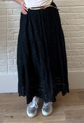 Broderie Tiered Maxi Skirt with Belt