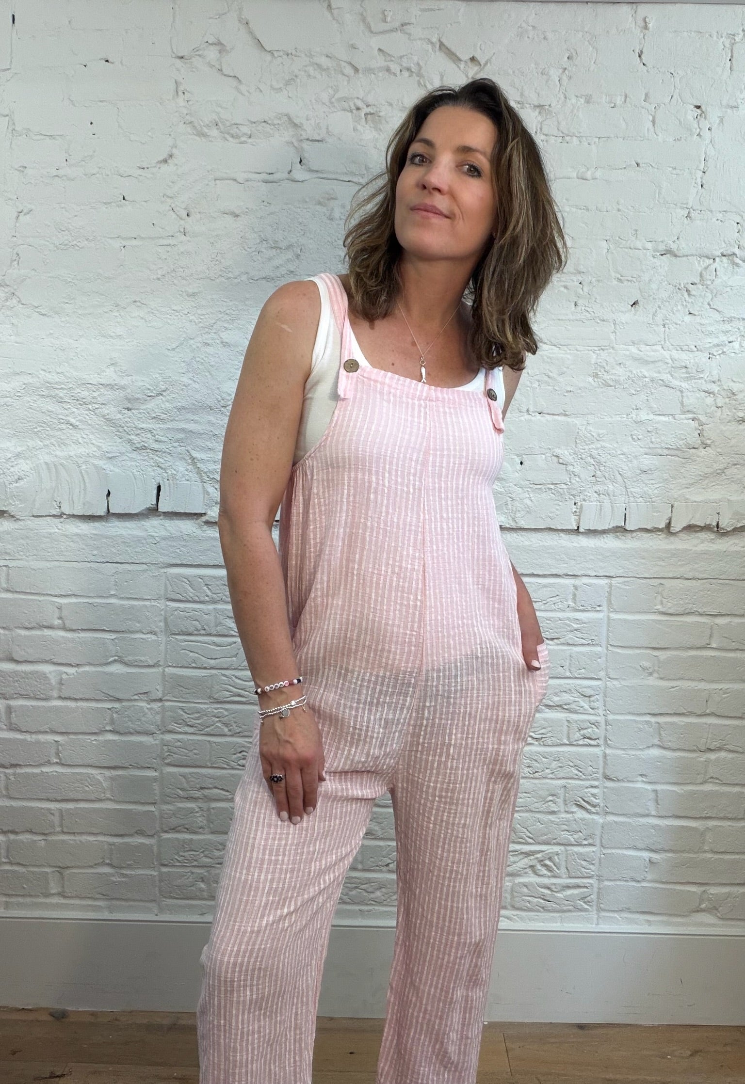 Pinstripe Dungarees