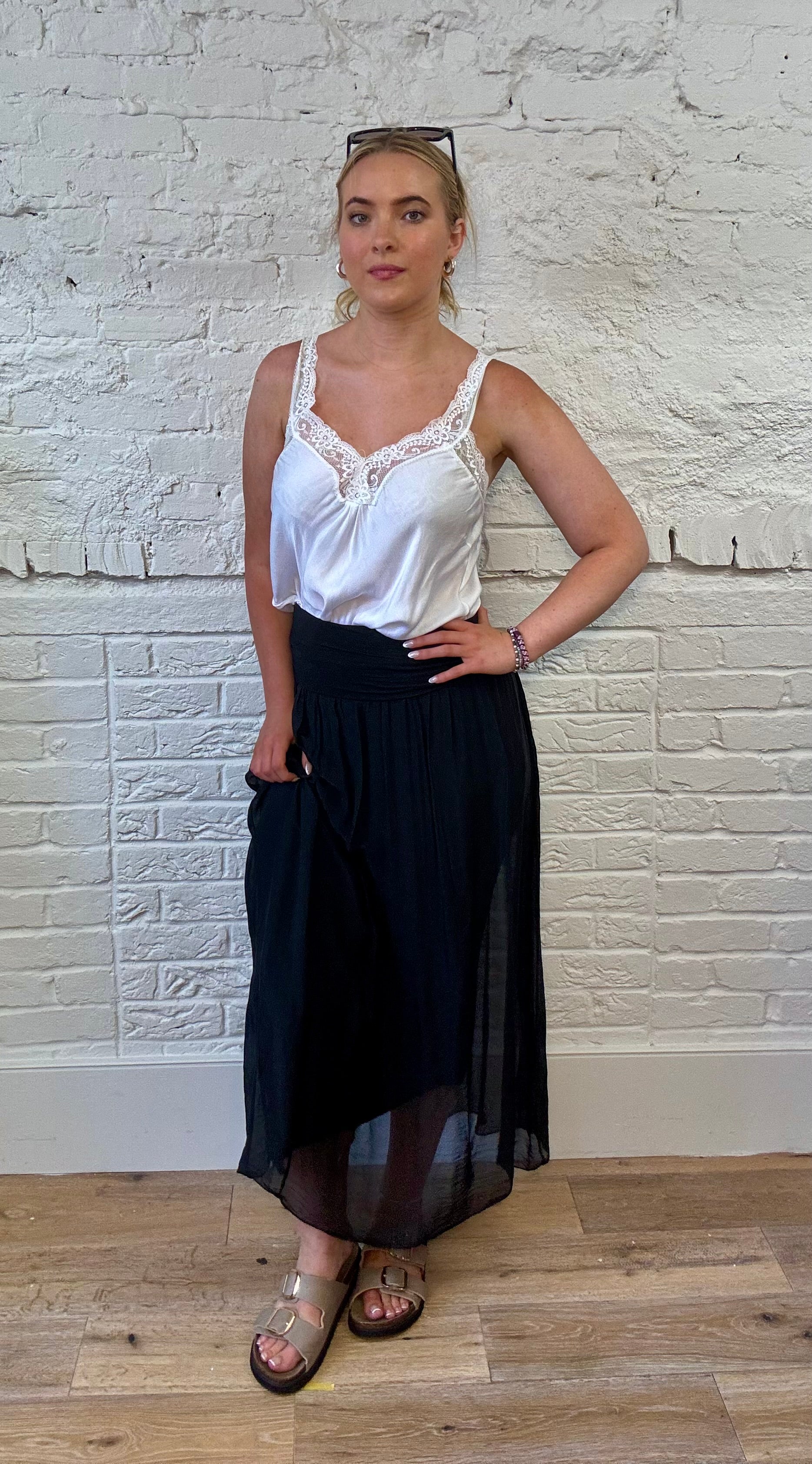 Silk Overlay Skirt (OS 8-16)