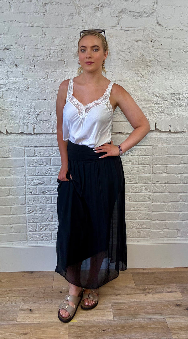 Silk Overlay Skirt (OS 8-16)