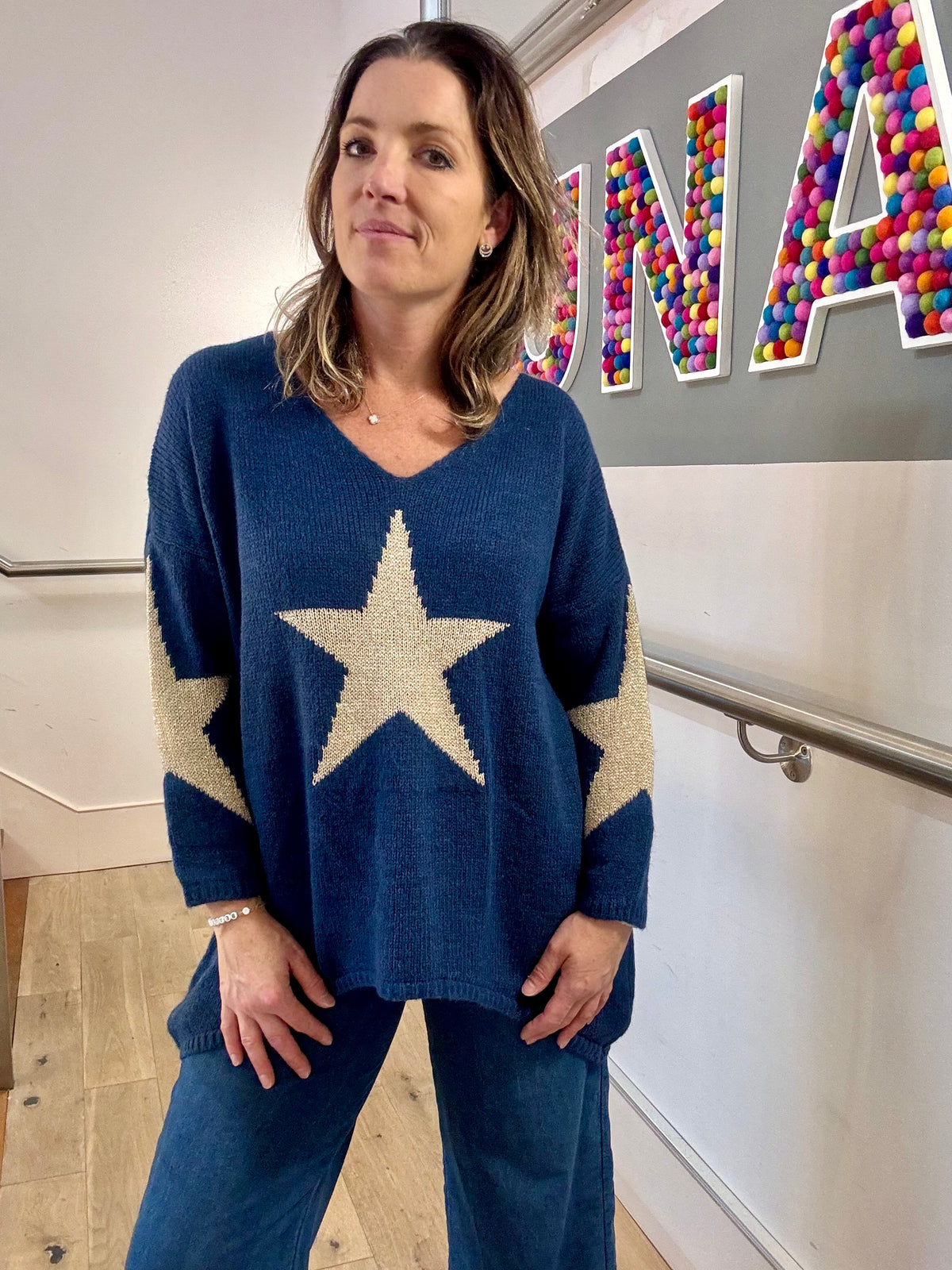 Sparkle Star Knitted Jumper