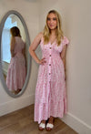 Floral Button Maxi Dress