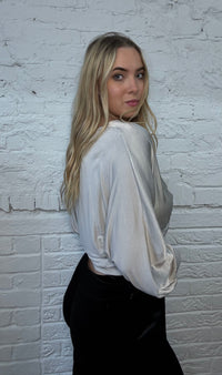 Satin Whisper Knot Top
