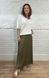 Suzy D Satin Maxi Skirt