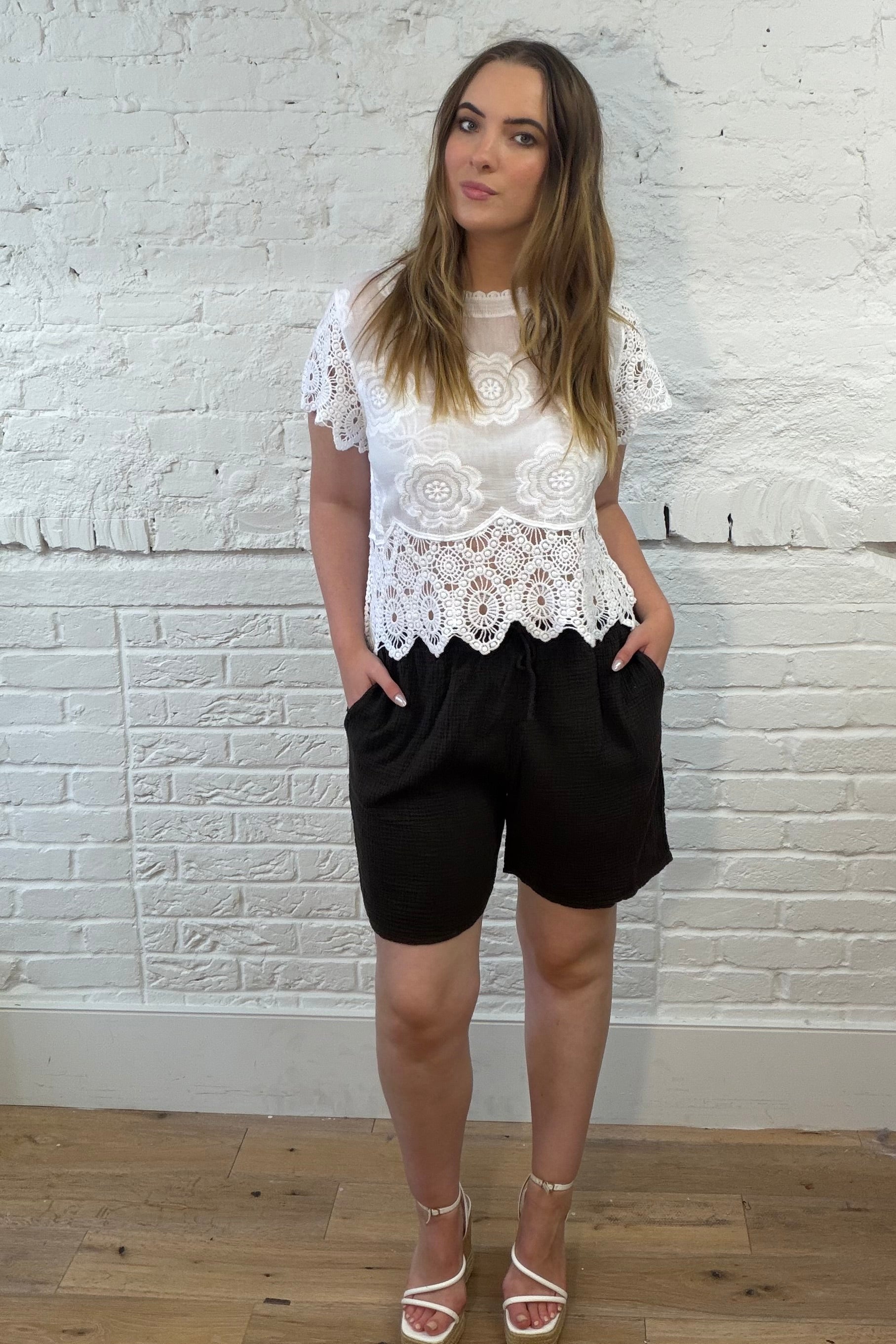 Averie Cheesecloth Shorts