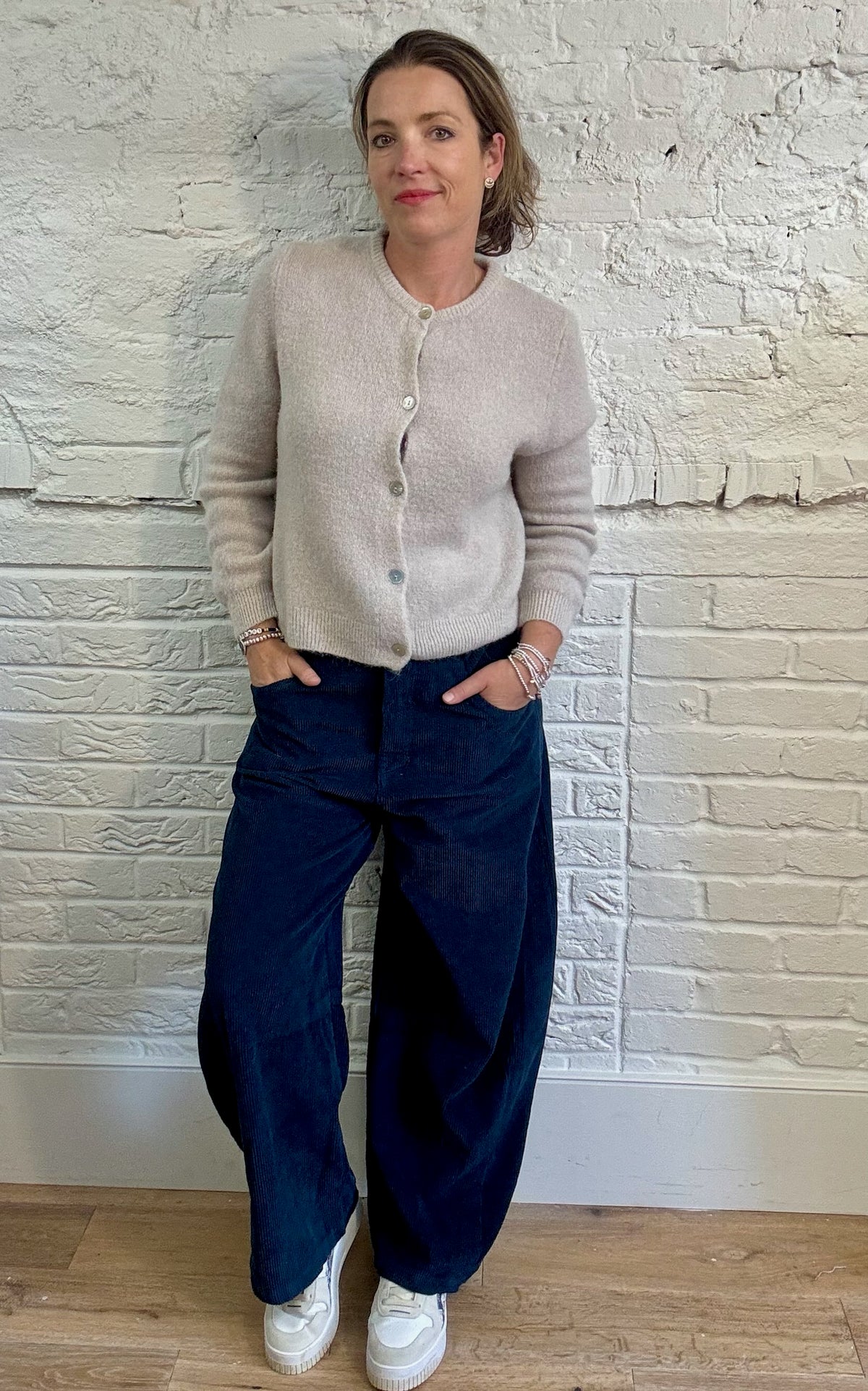 Cord Barrel Leg Trouser