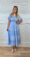 Embroidery Lace & Sequin Maxi Dress