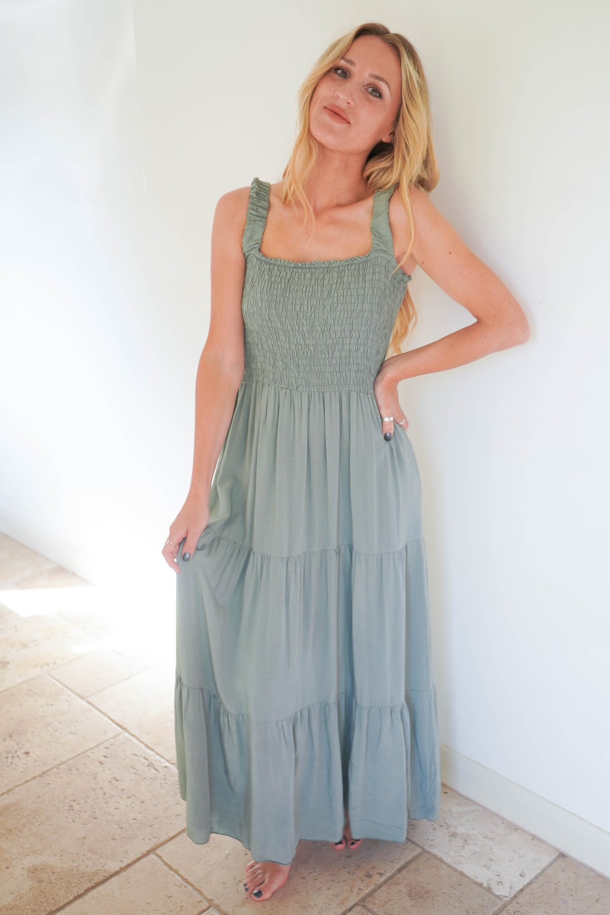 Shirred Sun Dress