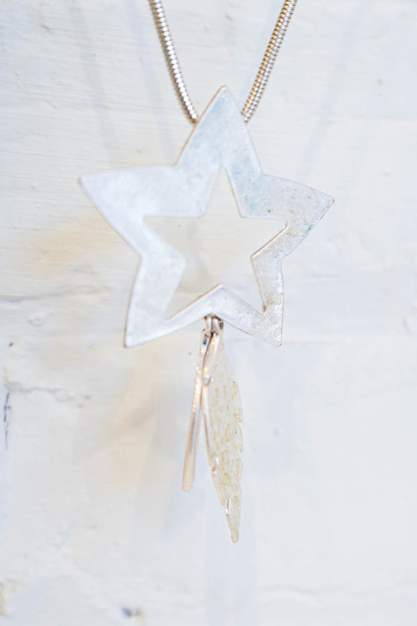 Star with Feather Necklace