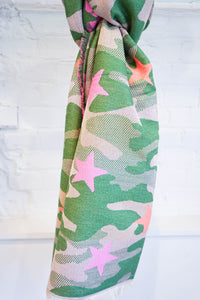 Camo Star Scarf by Alex Max