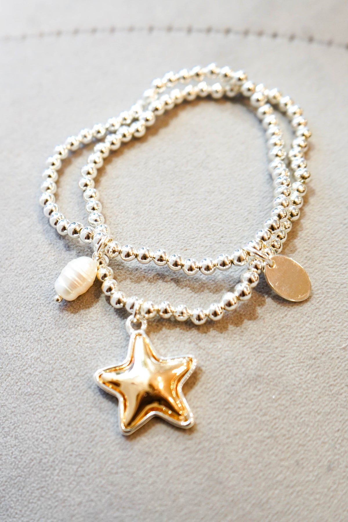 Starfish Beaded Stretch Bracelet