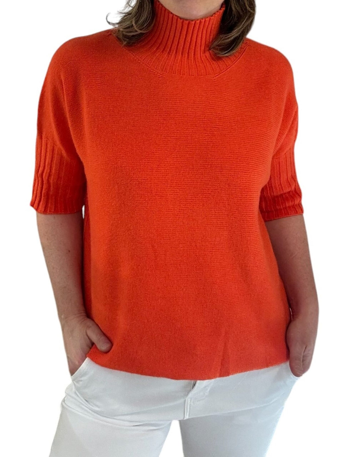 High Neck 3/4 Sleeve Jumper