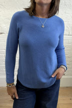 Phoebe Curved Hem Round Neck