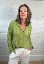 The Aston Embroidered Leaf Shirt