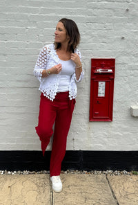 Pleated Tie Waist Trouser