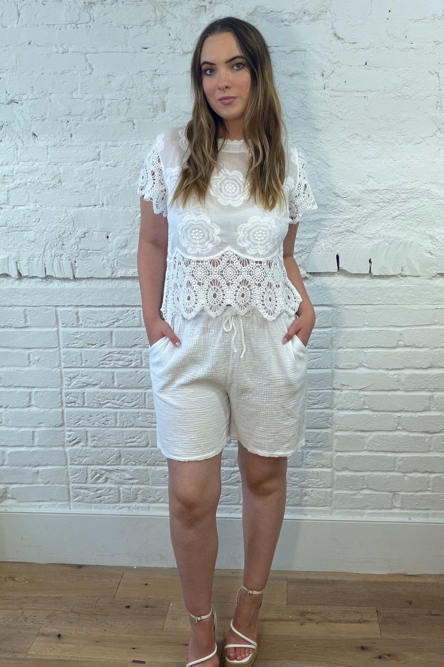 Averie Cheesecloth Shorts