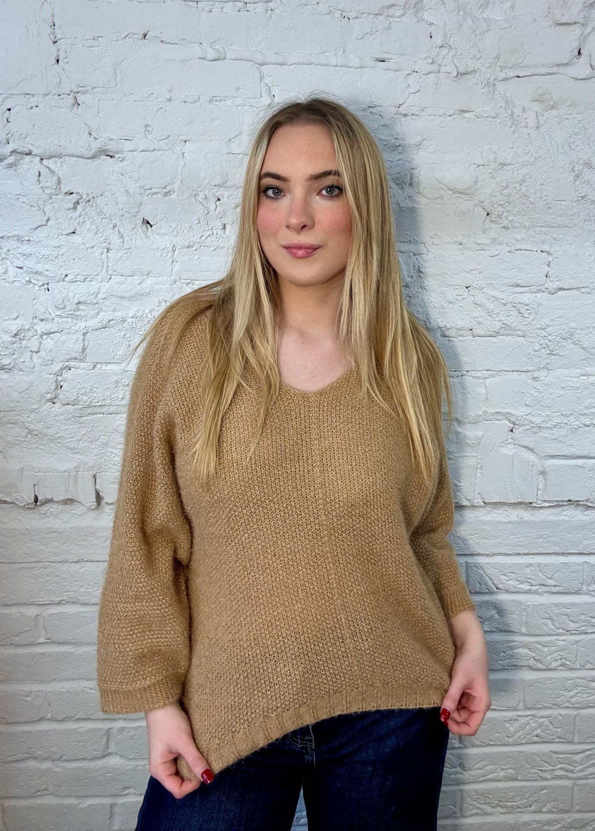 Fluffy V Neck Knit