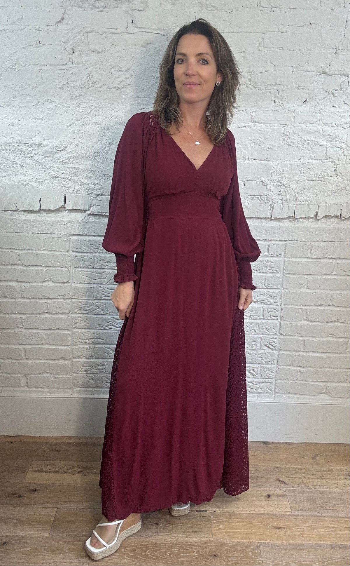 Juliette Lace Panel Maxi Dress