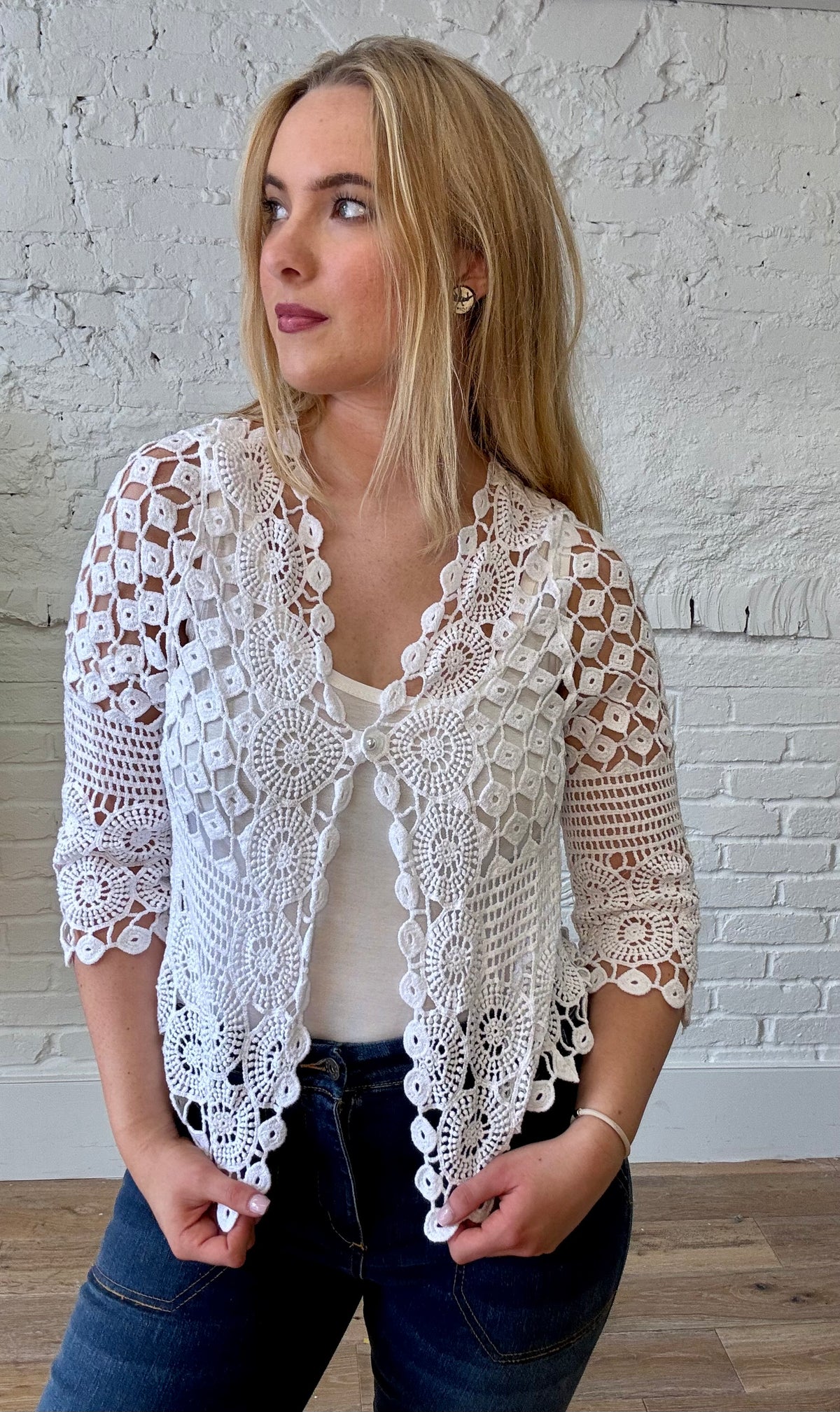 Pearl Crochet Cardigan