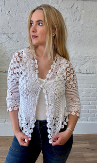 Pearl Crochet Cardigan