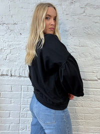 Suzy D Balloon Sleeve Sweatshirt