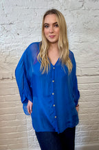 Zweiteilige Seidenbluse