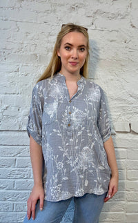 Dandelion Dream Roll-Sleeve Top