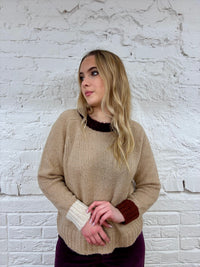 The Farrah Contrast Trim Sweater