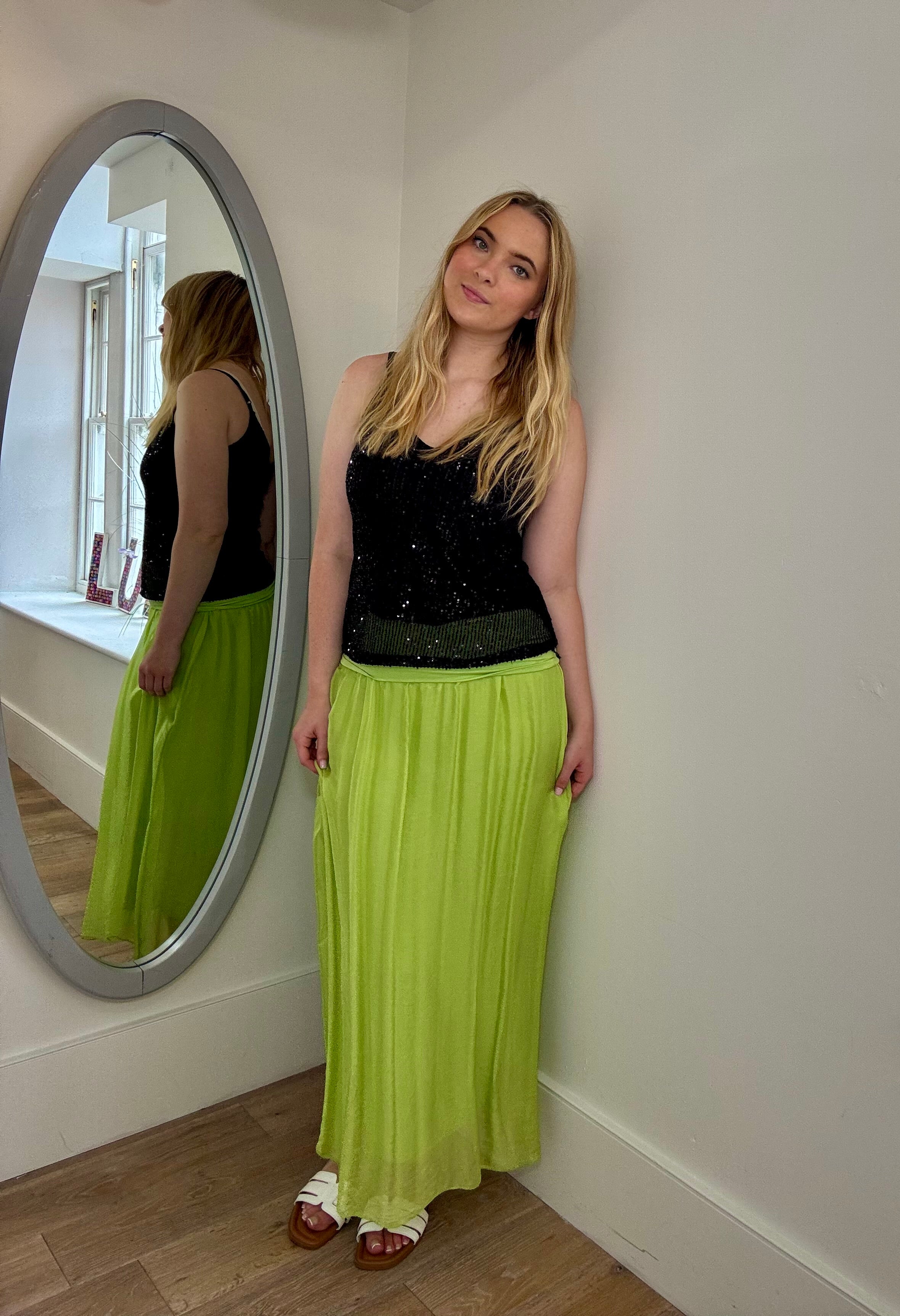Silk Overlay Skirt (OS 8-16)