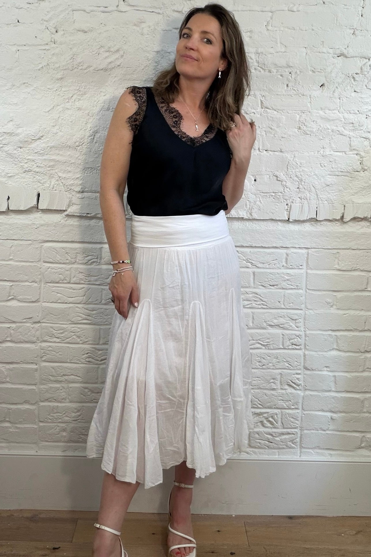 Annabel Cotton Midi Skirt