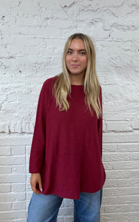 Übergroßer Rundhalspullover 