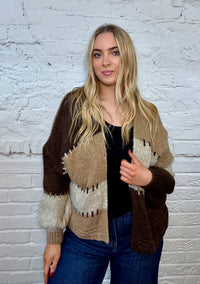 Patchwork Knit Cardigan