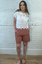 Alanna Cotton & Linen Blend Shorts