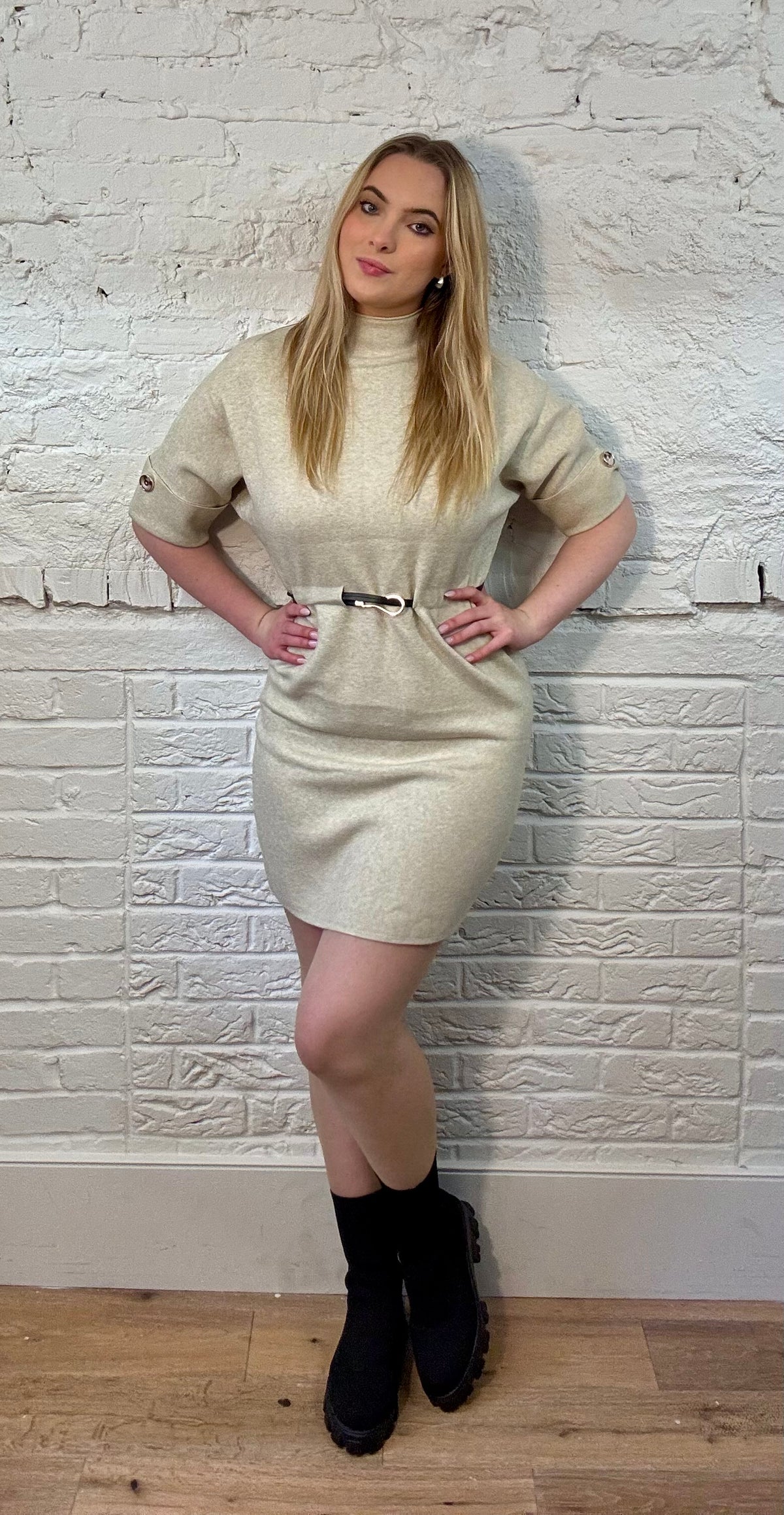 The Noir Belted Dress