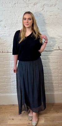 Silk Overlay Skirt (OS 8-16)