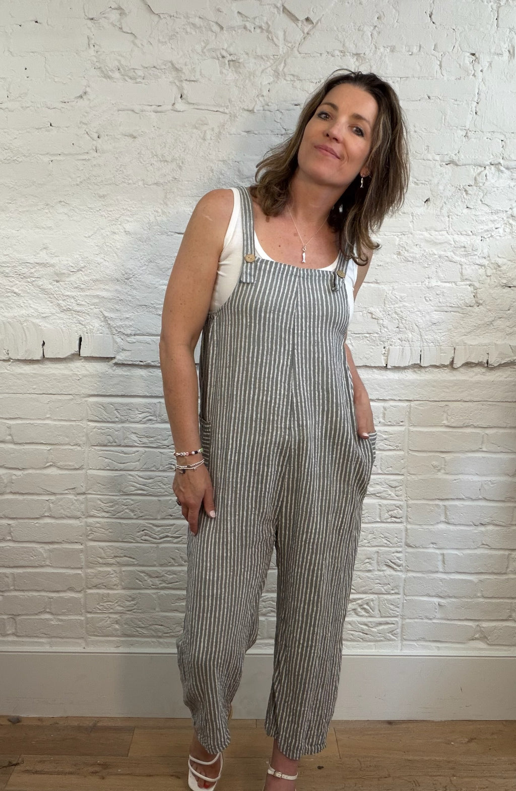 Pinstripe Dungarees