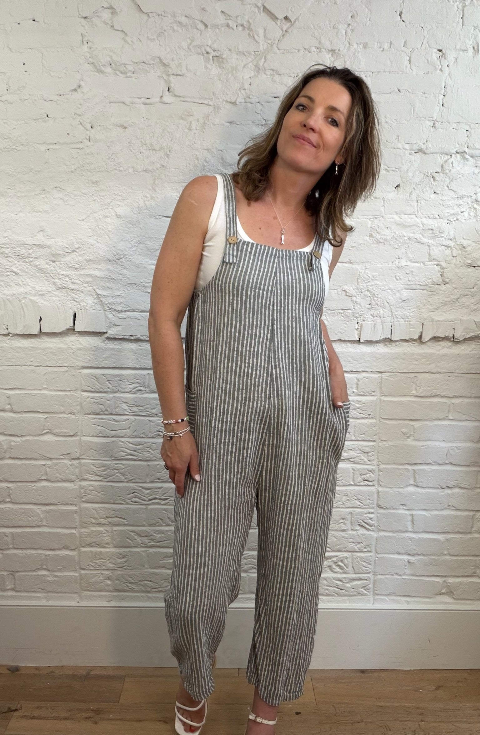 Pinstripe Dungarees