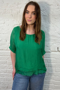 Top de seda de doble capa (OS 10-16)